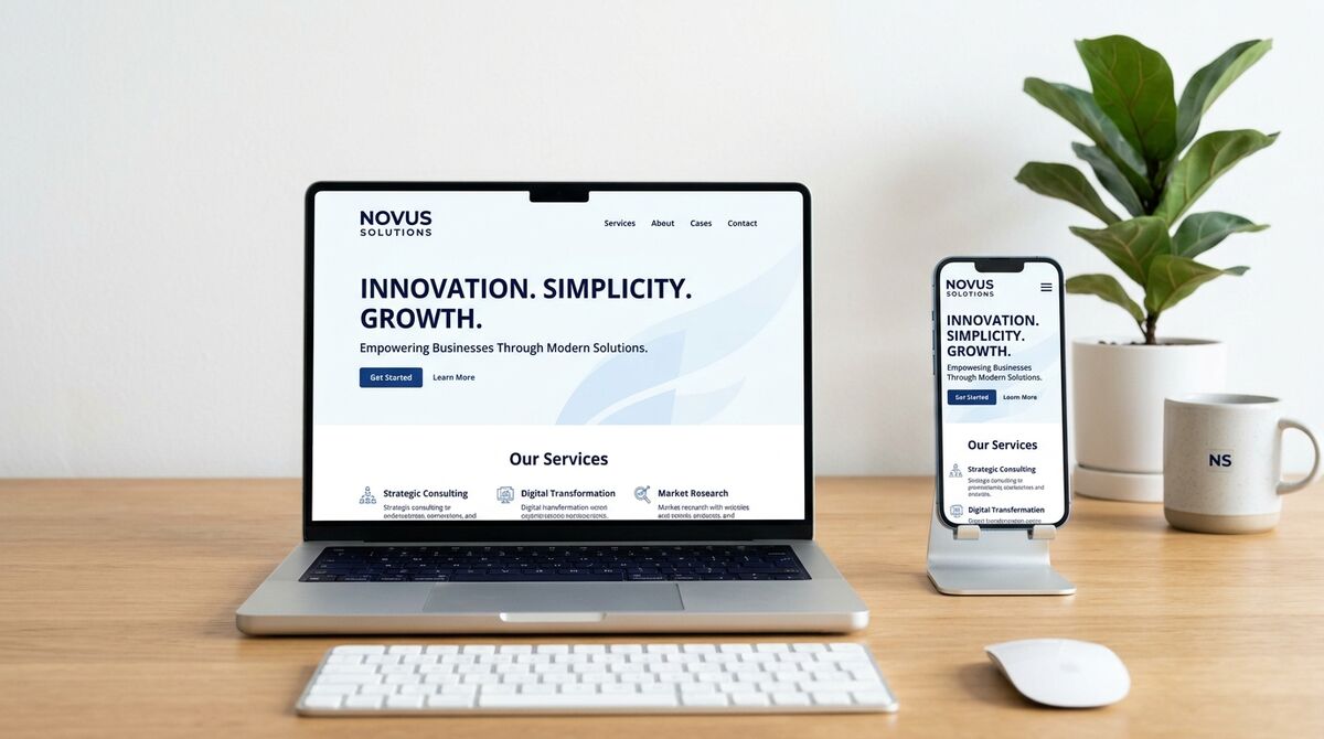 Mockup Tampilan Website Profesional JakWeb